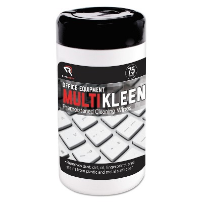 Read Right Office Equipment MultiKleen Wet Wipes Cloth 3 1/4 x 3 1/4 75/Tub RR1407