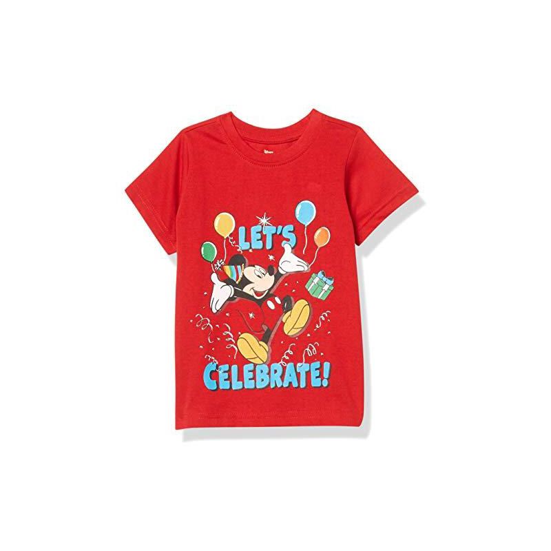 Disney Boy's Mickey Mouse Let's Celebrate! Birthday Party Shirt, 100% Cotton for toddler, 1 of 4