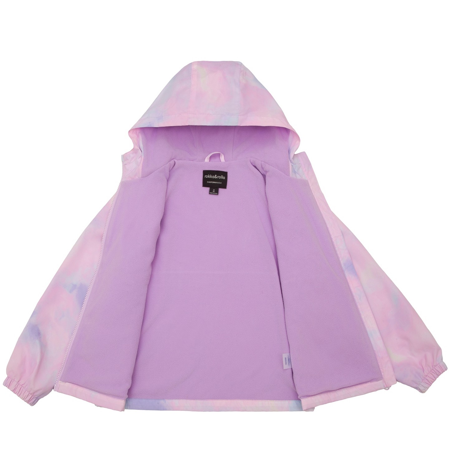 Куртка Rokka&Rolla Ombré Windbreaker Fleece Lined Jacket-Purple, size 8 для девочек, цвет: Фиолетовый — фото 8