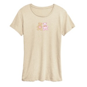 Women's - Instant Message - Bear Patches Short Sleeve Graphic T-Shirt - 1 of 4