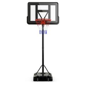 Gymax 44" Shatterproof Backboard Portable Basketball Hoop with Fillable Base Height Adjustable 4.4-10 FT - 1 of 4