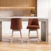 WestinTrends 26" Upholstered Swivel Counter Height Bar Stools (Set of 2) - 2 of 3