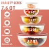 Itopfox Glass Mixing Bowls with Lids Set, 5-Piece Kitchen Bowls for Baking, Meal Prep & Salad, BPA-Free, Dishwasher Safe - 2 of 4