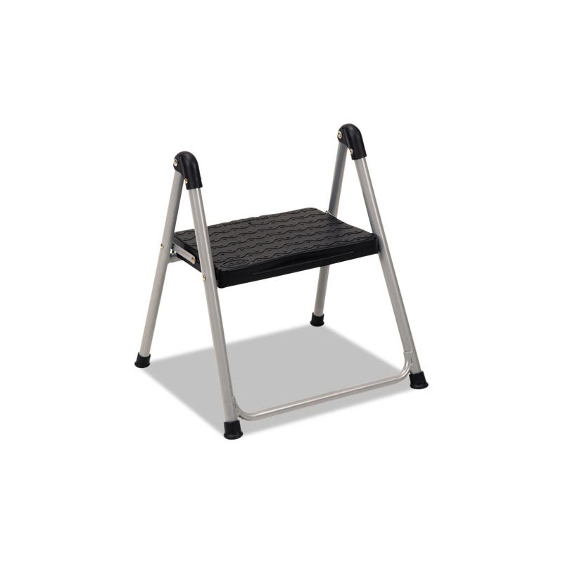 Cosco Folding Step Stool, 1-Step, 200 lb Capacity, 9.9" Working Height, Platinum/Black, 1 of 2
