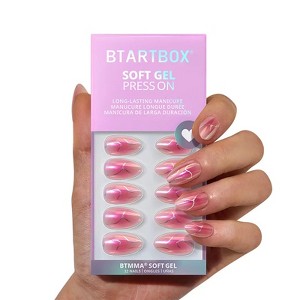 BTArtbox Press-On Nails - Midnight Champagne - Almond/ Coffin - 32ct - 1 of 4