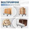 Steel Panel Truck, 2200 LBS Capacity Lumber Cart & Drywall Dolly Cart, 36 x 24 Inch Flatbed Platform Truck with Removable Side Handrails - 4 of 4
