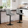 Lyngins Swivel Bar Stools Set of 2,Upholstered Kitchen Chairs with Metal Legs,Counter Stools for Kitchen Island,Pub - 2 of 4