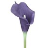 Duovlo 20pcs Calla Lily Bridal Wedding Bouquet Lataex Real Touch Artificial Flower Home Party Decor (Purple) - 2 of 4