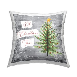 Stupell Industries Oh Christmas Tree Winter Snowflakes - 1 of 3