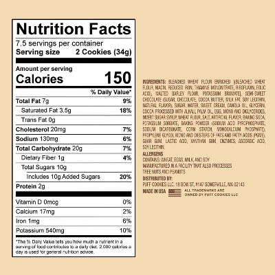 Puff Cookies Fudge Brownie - 9oz