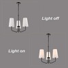 Claxy 3-light Modern Black Pendant Light Fixture with Fabric Shade for Bedroom - 3 of 4