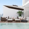 TiramisuBest 9ft Aluminum Cantilever Tilt Patio Umbrella with Center Pole - Lake Blue (Not Base) - 2 of 4