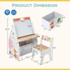 Infans Kids Table & Chair Set w/Rotatable Double-sided Magnetic Blackboard & Whiteboard - 2 of 4