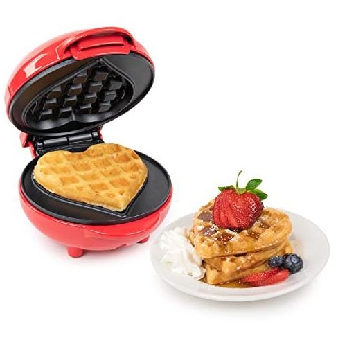LIBAITIAN Mini Waffle Maker, Delicious Breakfast Pancake Maker Iron,With  Pastry Brush,Perfect Kitchen Appliances Belgian Waffle Maker