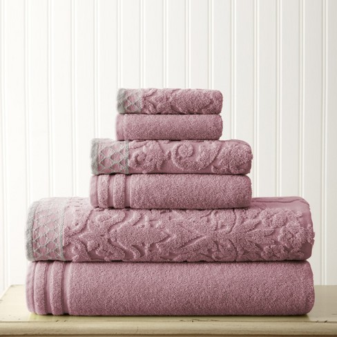 Damask discount towel set