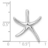 Black Bow Jewelry Sterling Silver 22mm Polished Pencil Starfish Slide Pendant - 4 of 4