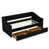 NicBex 81.5" Daybed with Trundle Upholstered Twin Daybed with Waved Shaped Arms Daybed with Storage for Living Room - 2 of 4