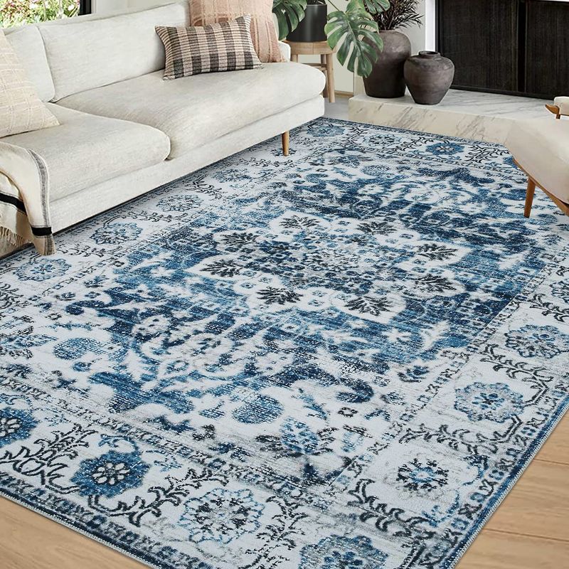 Washable Bohemian Rug Bedroom Office Dining Room Washable Area Rug, 1 of 9