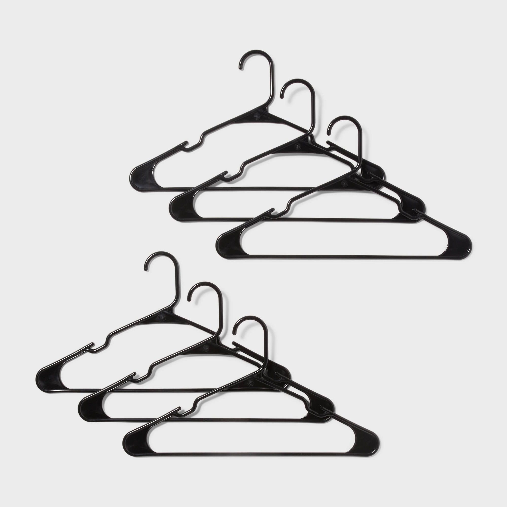 100ct Plastic Hangers - Black - Brightroom™