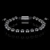 Crucible Men's Onyx Stone Bead Adjustable Shocker Tie Bracelet (8mm) - 3 of 4