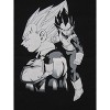 Dragon Ball Z Vegeta Black And White Character Art Men's Black T-shirt - 2 of 2
