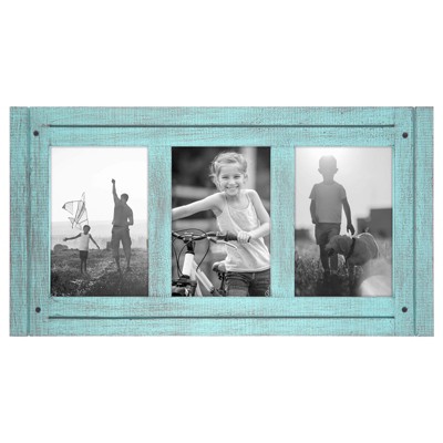 Americanflat Rustic Picture Frame with polished glass - Displays Textured Wood and Polished Glass for Wall and Tabletop