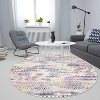 Coucheta Modern Geometric Area Rug Machine Washable Non-Slip Low Pile Carpet for Living Room Bedroom,  Multi-Color & Size - 2 of 4