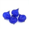 Northlight 4ct Transparent Onion Drop Shatterproof Christmas Ornament Set 4.5" - Blue - 2 of 2