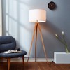 Teamson Home 61.81" Postmodern Tripod Floor Lamp + Drum Shade, Natural/White - 2 of 4