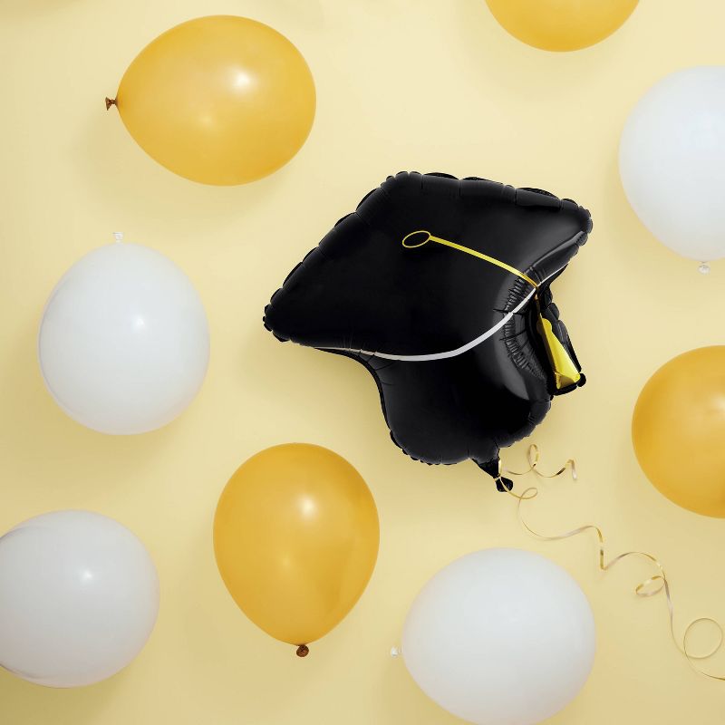 10ct Graduation Grad Cap Foil and Latex Balloon Set - Spritz&#8482;, 3 of 6