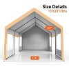 GustoWave 13x20 FT Heavy Duty Carport, Portable Garage for Cars, Boats, Trucks - 2 of 4