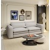 TiramisuBest 93" King Size 3-in-1 Convertible Sleeper Sofa Bed with Chaise Lounge and 2 Lumbar Pillows,Beige - 2 of 4