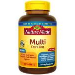 Nature Made Multivitamin For Him with No Iron, Nutritional Support Tablets - 120ct