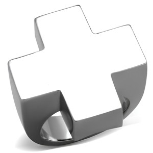 Slickblue Women’s Polished Stainless Steel Cross Ring, Minimalist Style, No Stones, Lightweight Fit, Sizes 5-10 - 1 of 4