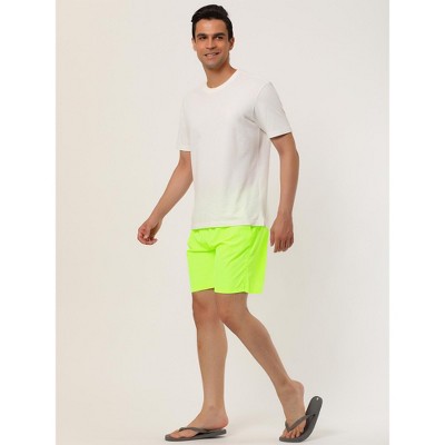 Lars Amadeus Men's Elastic Waistband Mesh Lining Surfing Swimwear Board Shorts 2 Packs Yellow 32 — фото 4