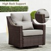 Spruce & Spring Outdoor Wicker Patio Outdoor Sofa Swivel Chair Coffee Table - 2 of 4
