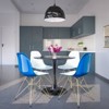 LeisureMod 5-Piece Dining Set with 35" Round Iron Pedestal Dining Table and 4 ABS Plastic Side Chairs with Gold Base - 2 of 4