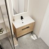 ChicFurnit Bathroom Vanities Modern Vanity with Sleek Design and Ample Storage for Bathroom Spaces, Brown,36”*18.3”*35" - 3 of 3