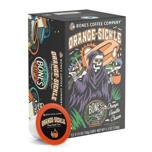 Bones Coffee Company Orange Sickle Orange Vanilla Cream Flavor 12 ct Single-Serve Bones Cups Coffee Pods Keurig Coffee Maker Compatible - 1 of 4
