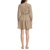 Lands' End Women's Long Sleeve Cotton Poplin Mini Popover Dress - 2 of 4