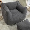 CAVINAS Bean Bag Chair for Adults and Kids, Durable Comfort Lounger High Back Bean Bag Chair Couch with Footstool, Indoor & Outdoor - 3 of 4