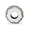 Black Bow Jewelry Sterling Silver with Green/Yellow Crystals August Lattice Bead Charm - 2 of 4