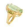 Ross-Simons 20.00 Carat Prasiolite and .80 ct. t.w. Peridot Ring in 18kt Gold Over Sterling - 3 of 4