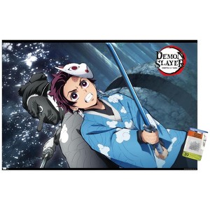 Trends International Demon Slayer - Tanjiro & Urokodaki Forest Unframed Wall Poster Prints - 1 of 4