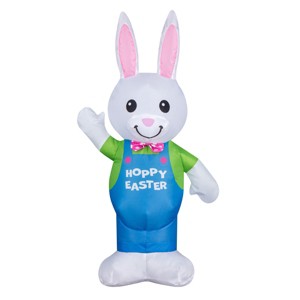 25" Inflatable Waving Bunny Yard Decoration - National Tree Company - 1 of 3