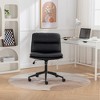 ALEXOUN Armless Swivel Office Desk Chair with Wheels & Back Upholstered - Height Adjustable,Ergonomic Task Chair for Reading Meeting Room,Office - 2 of 4
