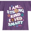 Girls' - Barbie - I Am Strong Kind Loved Smart- Girls Fitted Short Sleeve Graphic T-Shirt Fitted Short Sleeve Graphic T-Shirt - 2 of 4