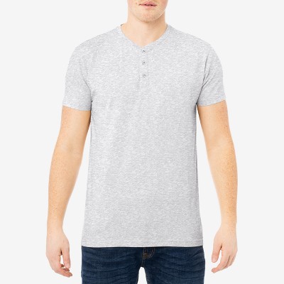 X RAY Men's Basic Henley Neck Short Sleeve T-Shirt