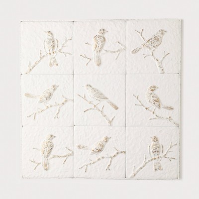 Sullivans Bird Wall Decor 30"H; White