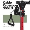 Major Fitness Drone 1 Power Cage, Multi-Function Home Gym Strength Training Rack with Pull-Up Bar, Cable Crossover System, and J-Hooks, Red - 2 of 4